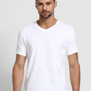 Van Heusen Innerwear Athleisure Pure Cotton V-Neck Short Sleeve Lounge Tshirt
