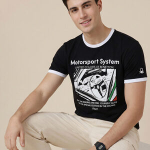 United Colors of Benetton Printed Round Neck T-shirt