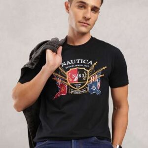 Nautica Brand Logo Embroidered T-shirt
