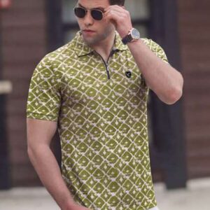 Little Brothers Men Printed Polo Collar T-shirt