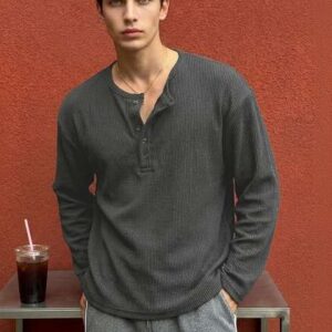 Netclick Men Henley Neck T-shirt