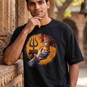 EXCELLO Men Printed Drop-Shoulder Sleeves T-shirt