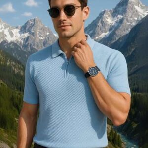 NOBERO Men Polo Textured T-shirts