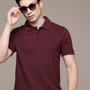 Moda Rapido Men Solid Polo Collar T-shirt