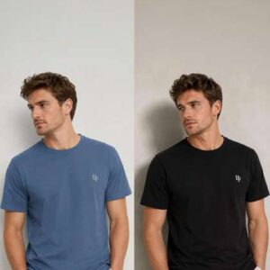 BLUE FOG Men Brand Logo 2 T-shirt