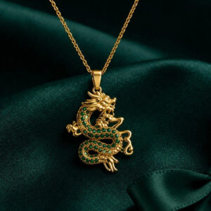 Kyarra 18K Gold Plated Fantasy dragon pendant