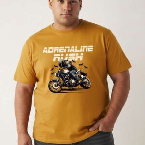 Toodle Plus Men Plus Size Pure Cotton Printed Regular Fit Casual T-Shirt