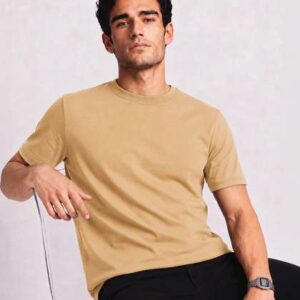 Van Heusen Innerwear Cotton Crew Neck Solid  Short Sleeves Soft Breathable Lounge Tshirts