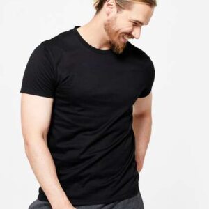 Decathlon Domyos - Men Black Stretchable Gym T-Shirt