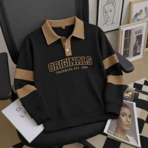 Mobox Men Typography Colourblocked Polo Collar T-shirt