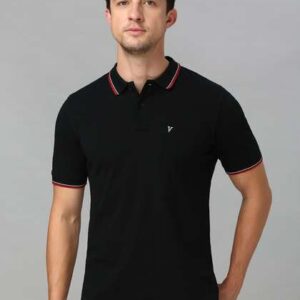 Van Heusen Innerwear Men Solid Polo Collar Pure Cotton Lounge Tshirt