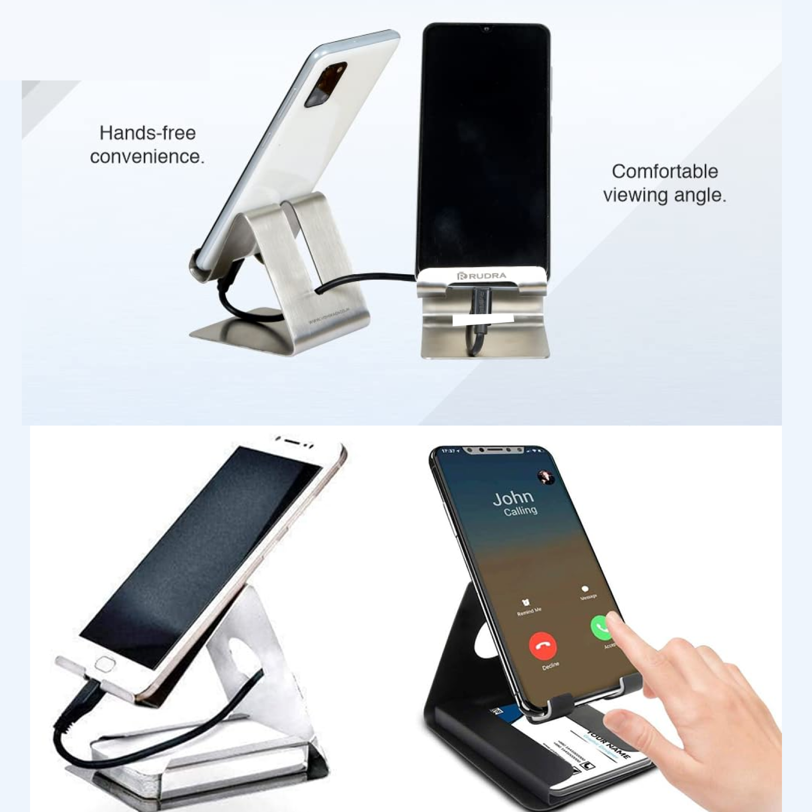 Stainless Steel Universal Mobile & Tablet Stand Holder - (1 Pc)