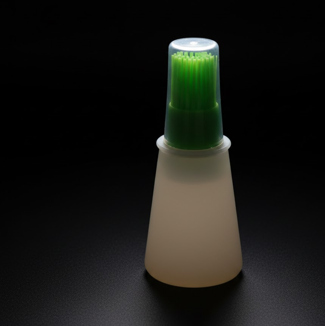 Silicone Cooking Oil Bottle With Basting Brush (Cap Not Include)