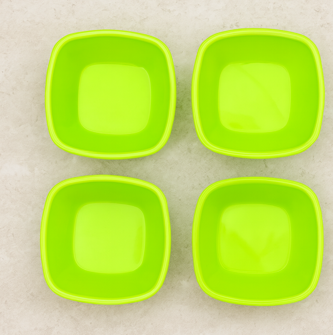 Square Plastic Bowl For Serving Food (Pack of 4)