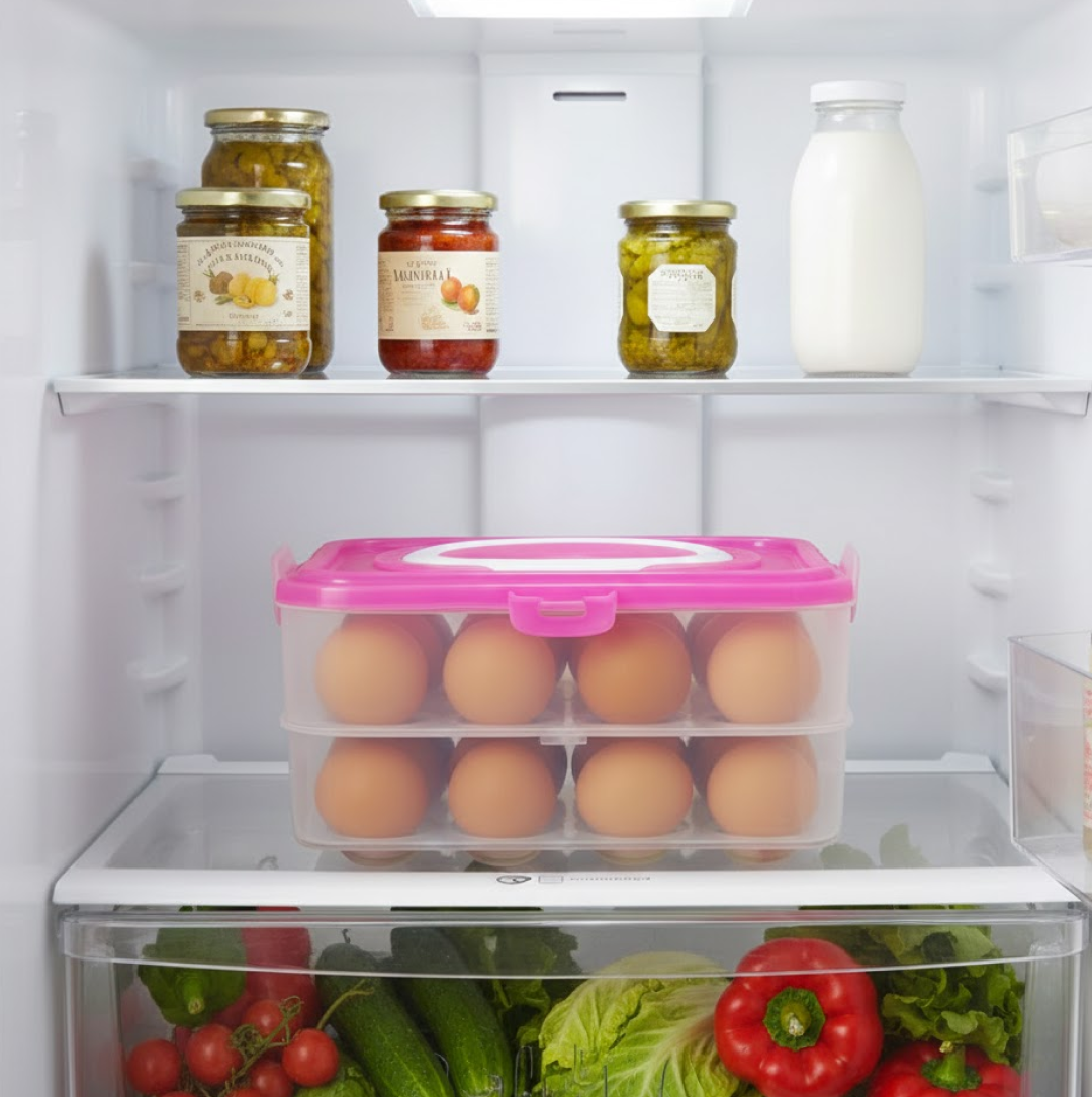 Double Layer 24 Grid Egg Storage Box for Egg Storage Container