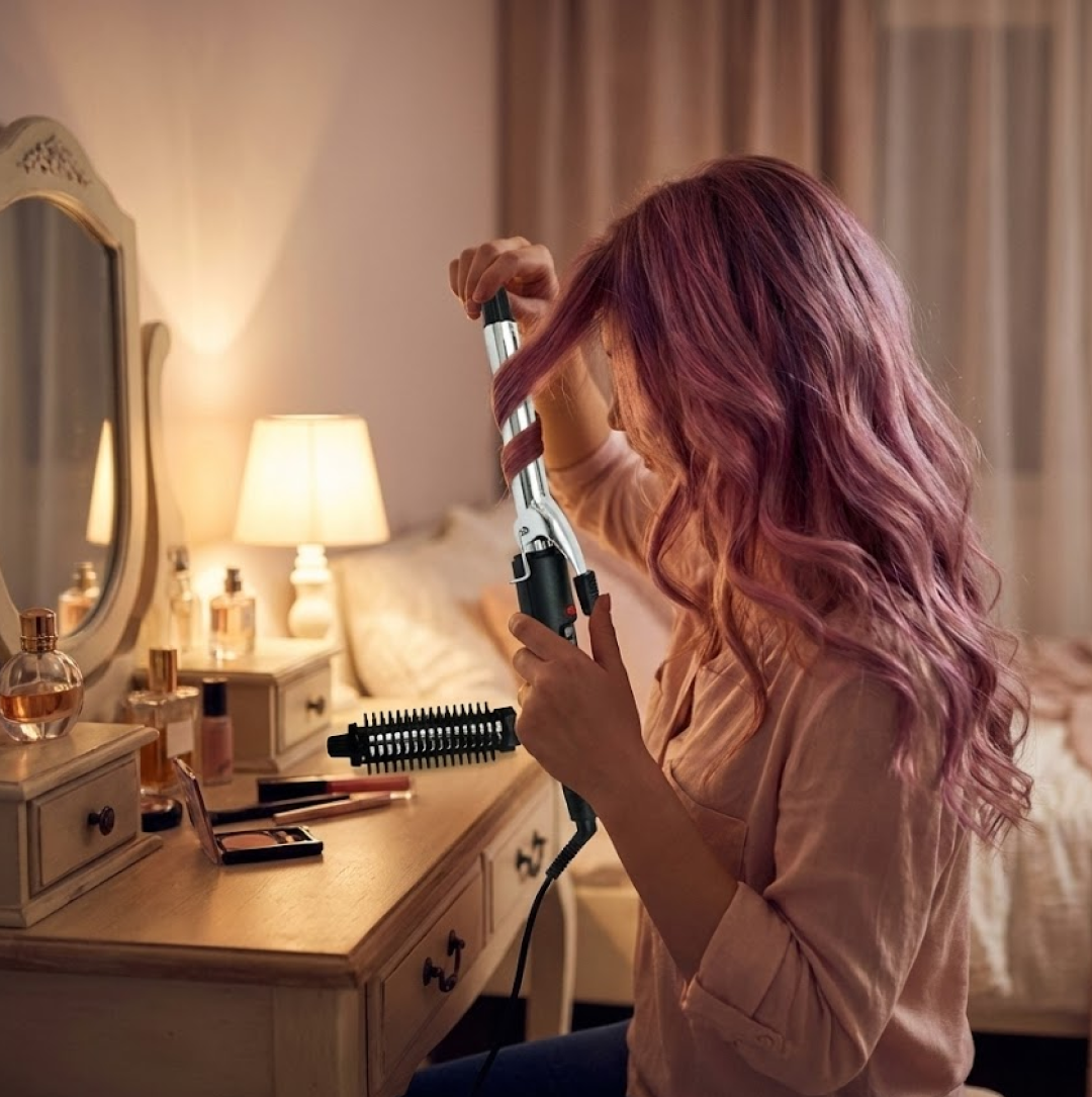 Hair Curling Iron Rod for Women (black), Hair accessories