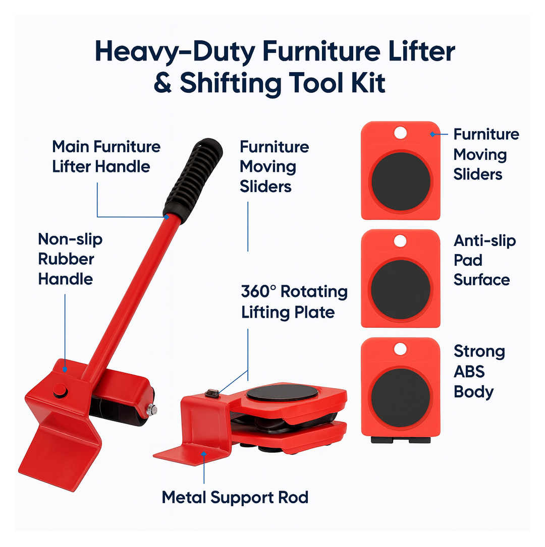 Heavy-Duty Furniture Lifter & Shifting Tool