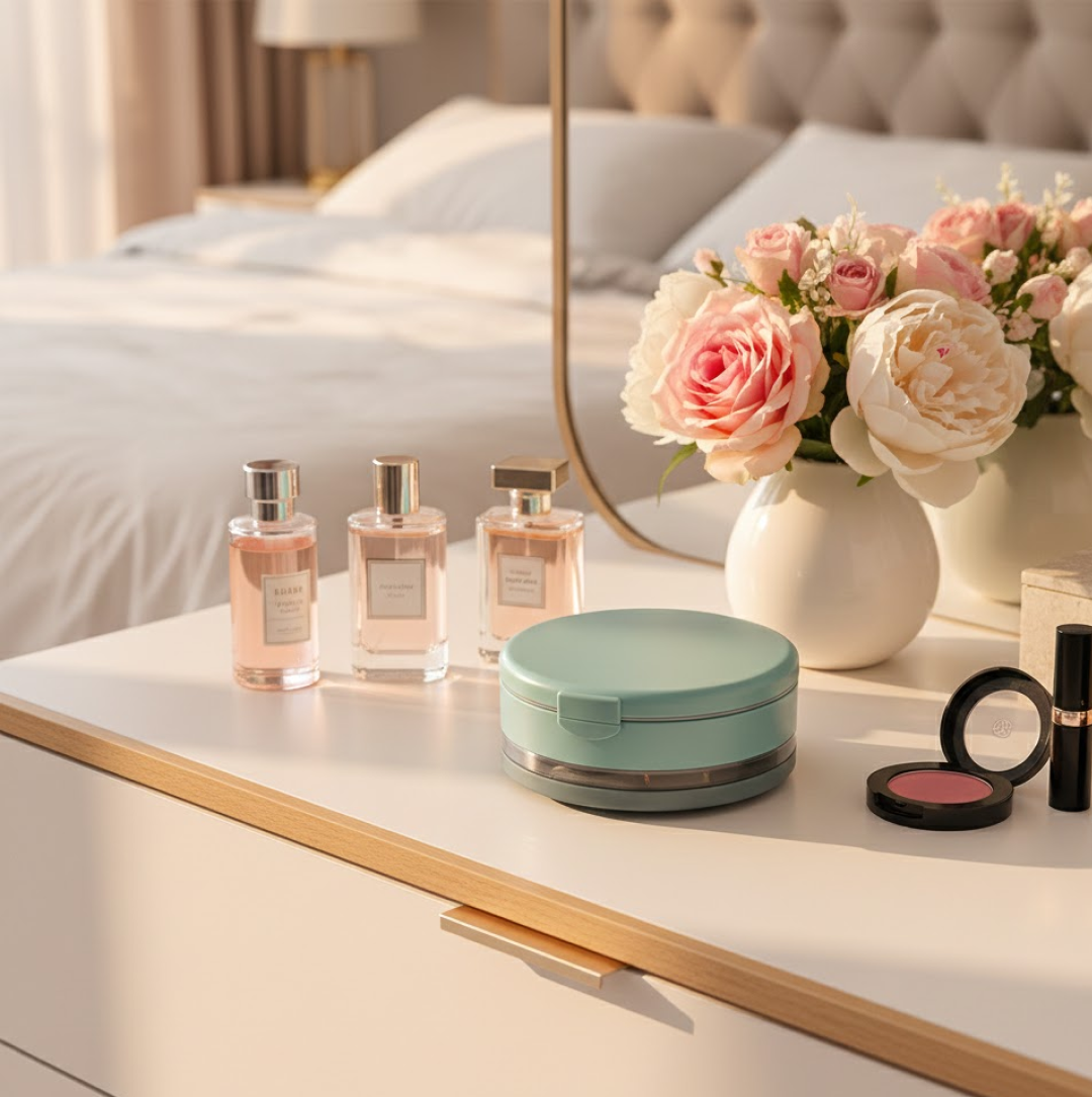 4 Layers Jewellery Box, 360 Degree Rotating Jewelry Box, Jewelry and Earring Organizer Box with Mirror, Accessory Storage Box, Travel Decor Portable Jewelry Case Ornaments Storage Box Necklace Jewelry Organizer Jewelry Organizer Box