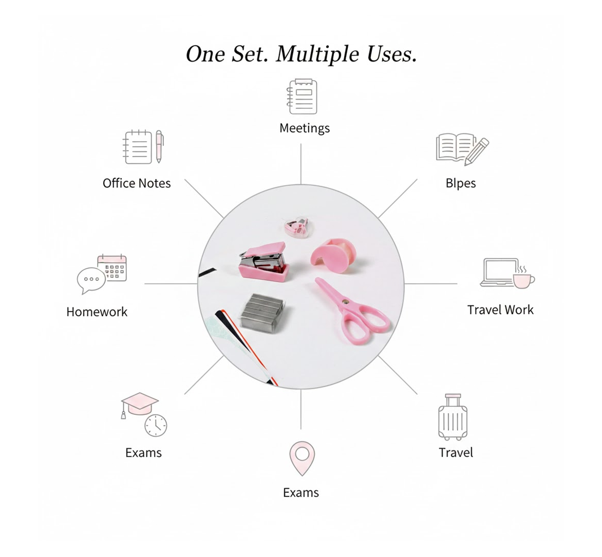 Mini Office Stationery Set (4 Pcs Set)