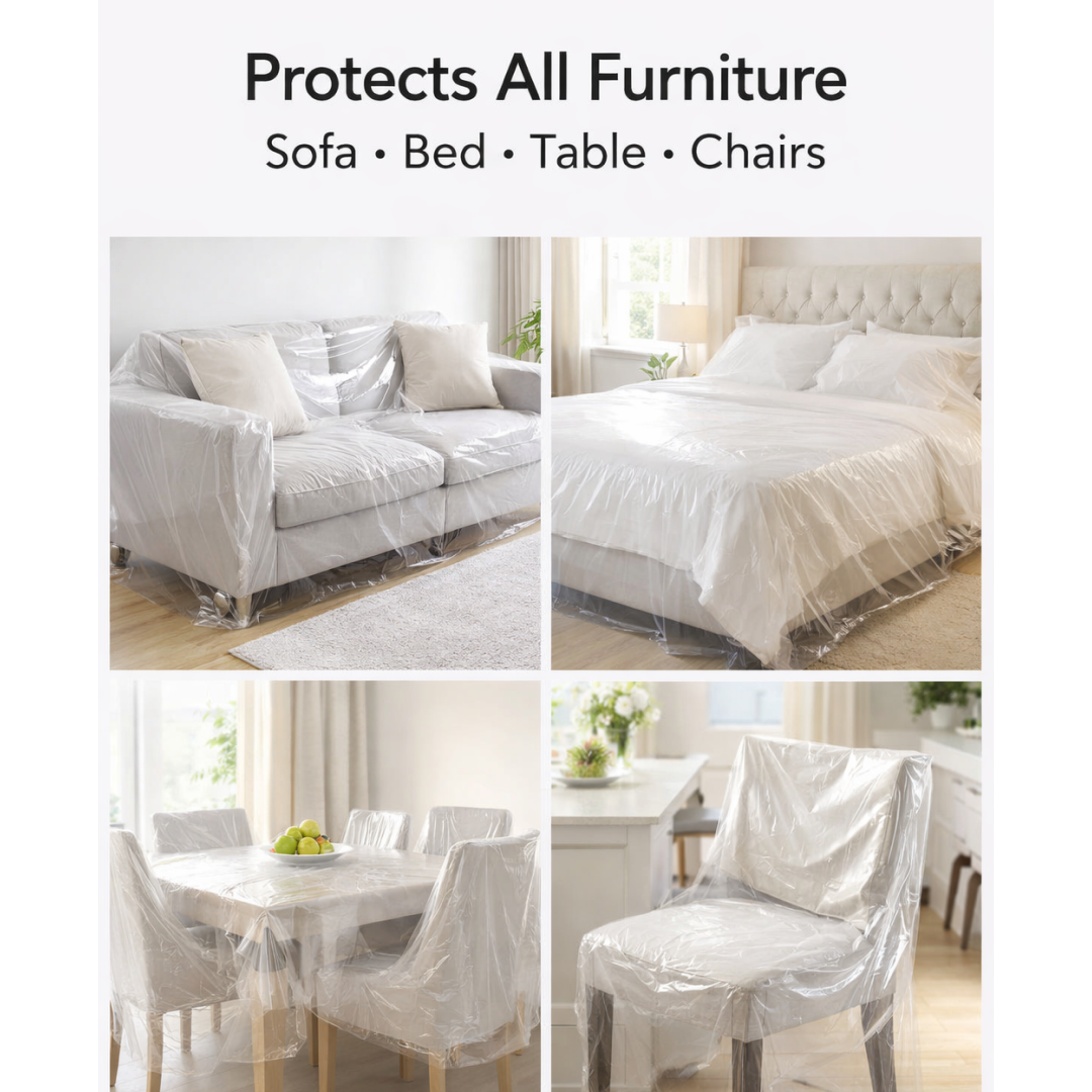 Home Thick Disposable Dust Proof Plastic Furniture Covers (1 Pc / Big)