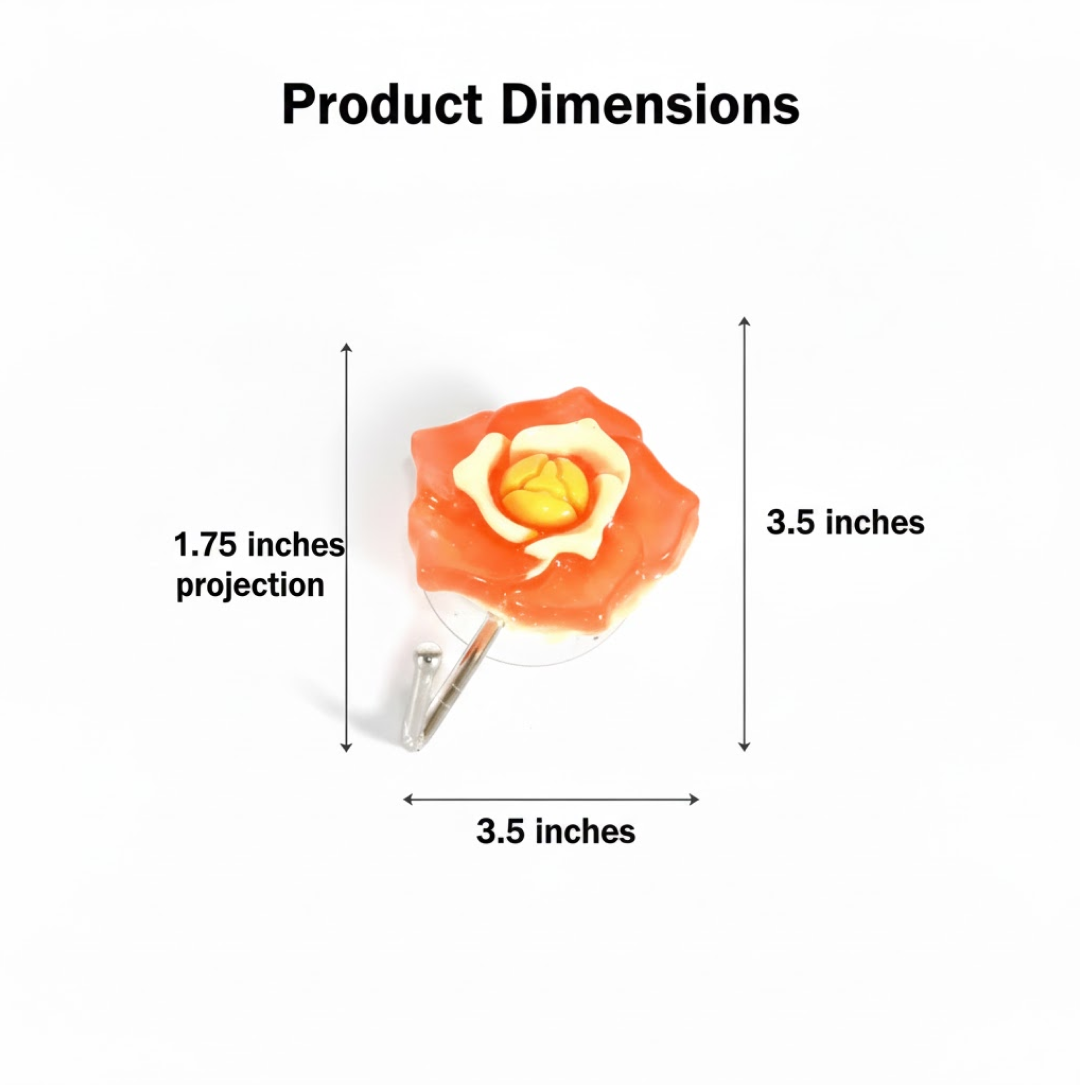 Multipurpose Self Adhesive Wall Hook – Load Capacity Up to 1 Kg (Mix Design / 1 Pc)