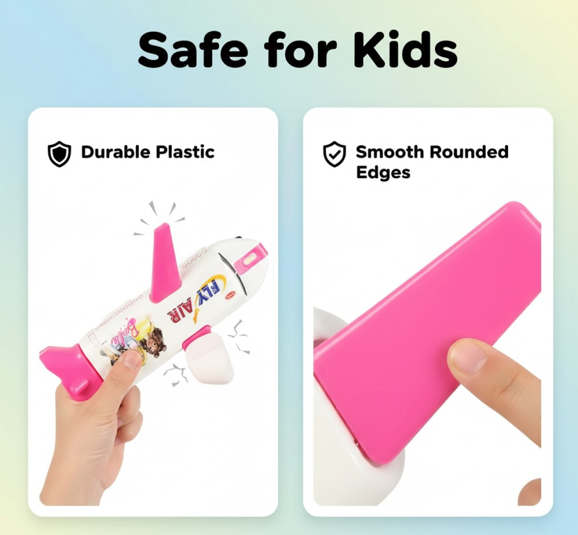 Multi-Functional Airplane-Shaped Compass Box with LED Light and Built-in Sharpener