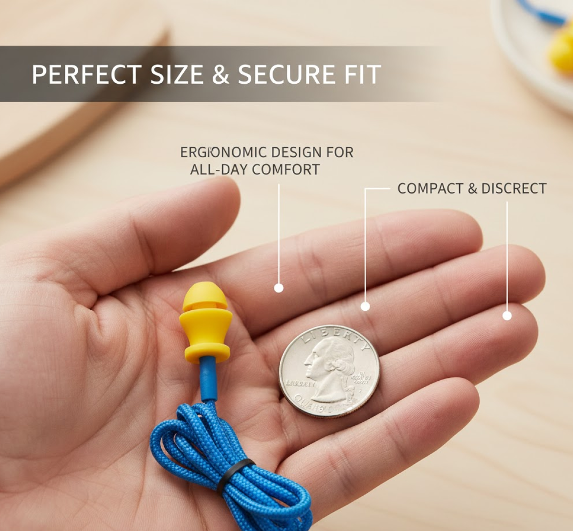 Soft Silicone Ear Plugs Hearing Protection (2 Pc Set)