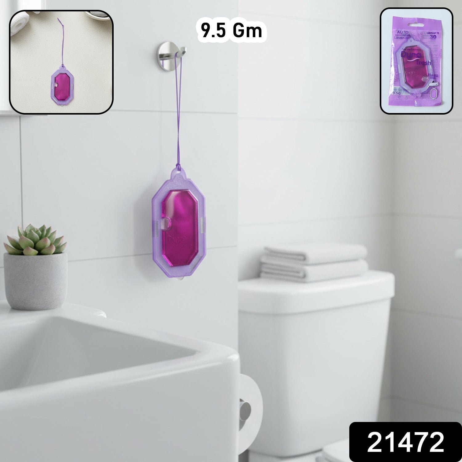 Hanging Bathroom Air Freshener Lavender Gel (1 Pc, 9.5gm)