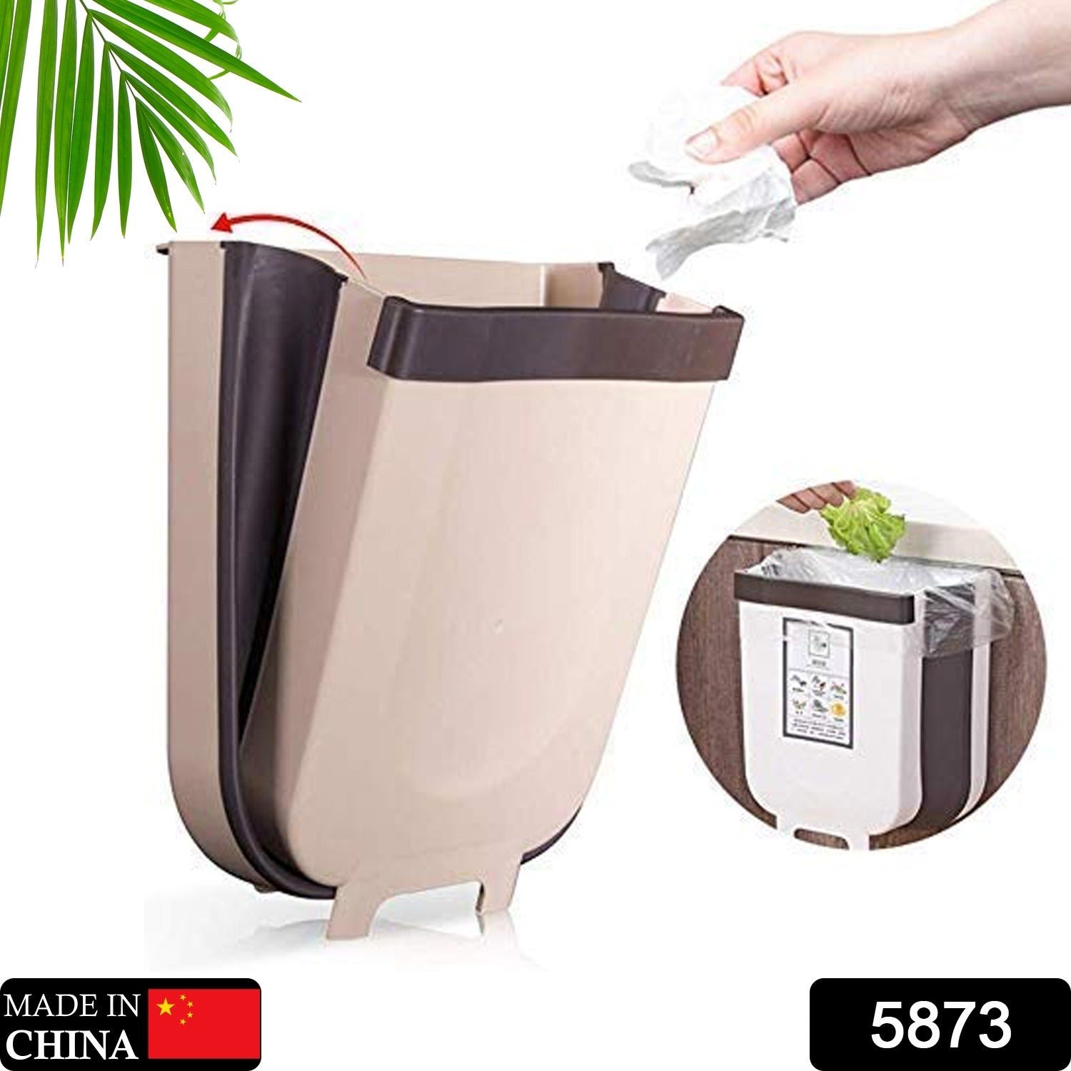 Hanging Trash Can for Kitchen Cabinet Door, Hanging Trash Holder for Bathroom Office