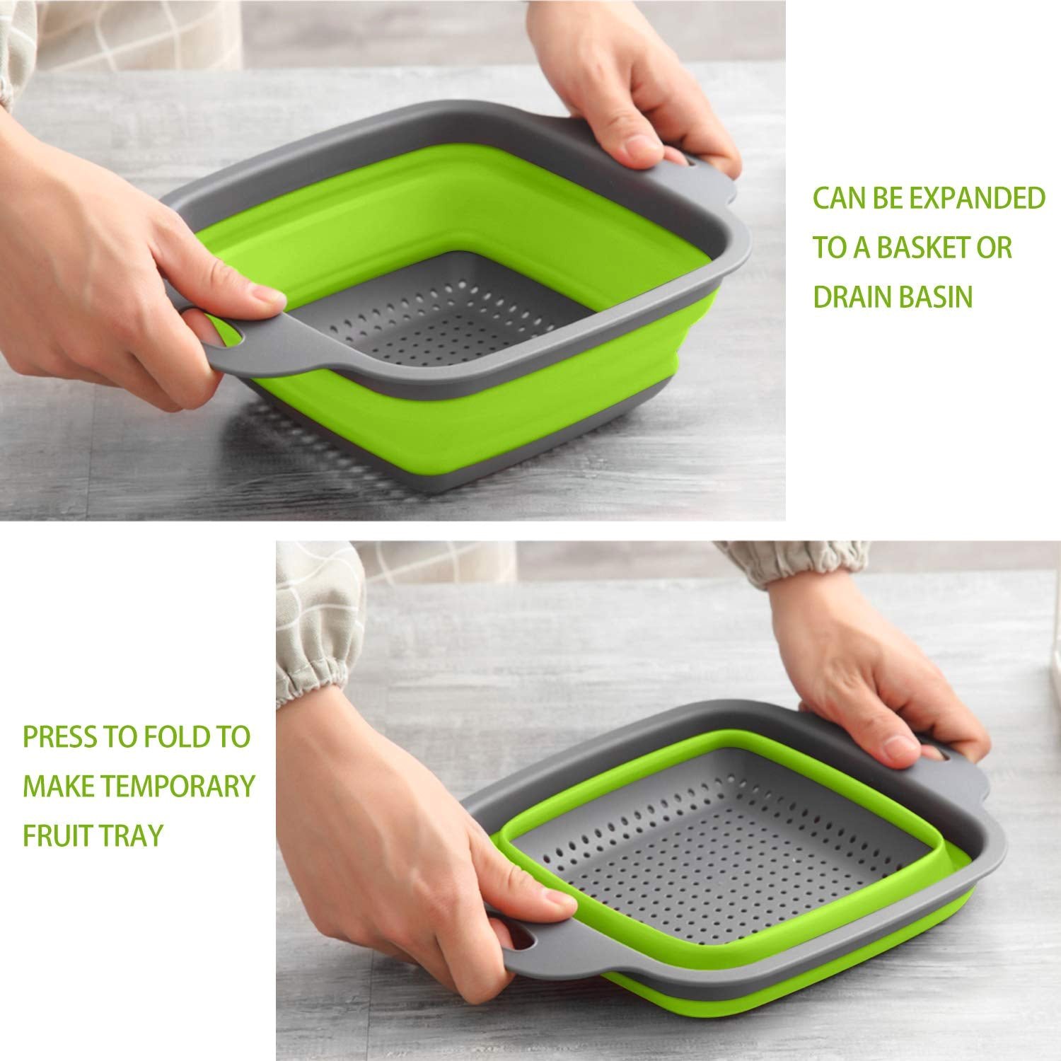 Silicone Square Plastic Folding Collapsible Durable Kitchen Sink Dish Rack