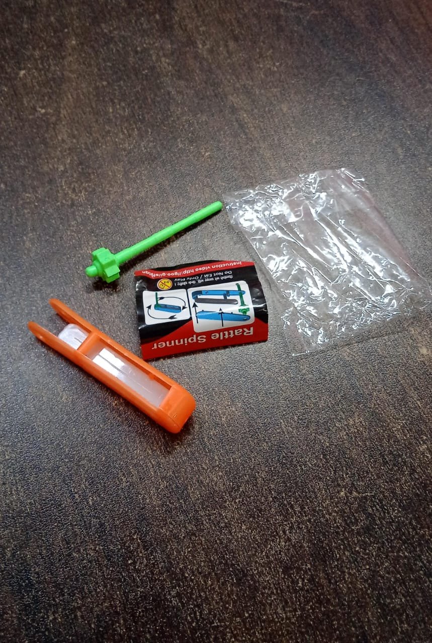 Colorful Plastic Rattle Spinner Toys for Babies – Fun Mix Design Set (1 Pc)