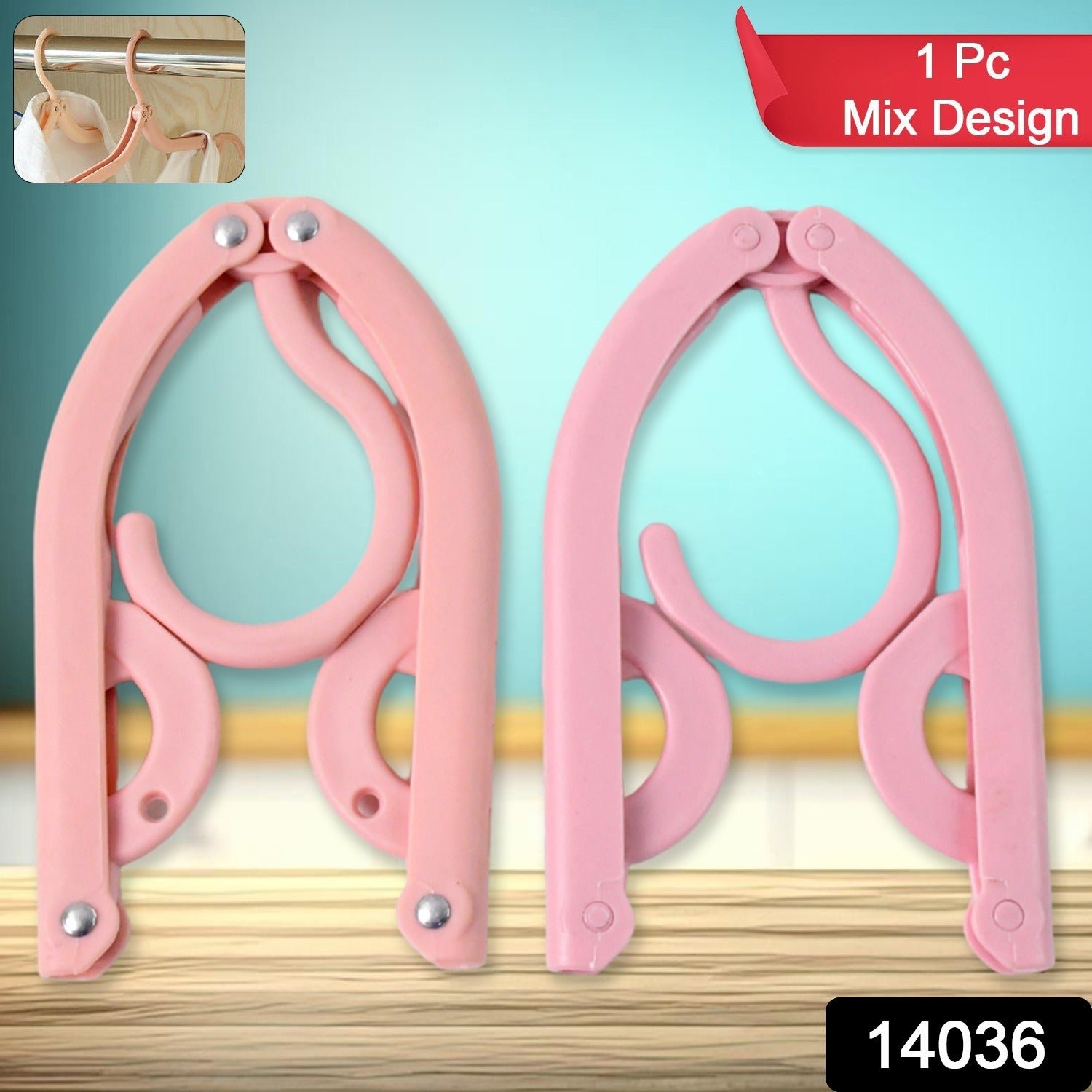 Travel Hangers, Portable Folding Clothes Hangers (1 Pc)