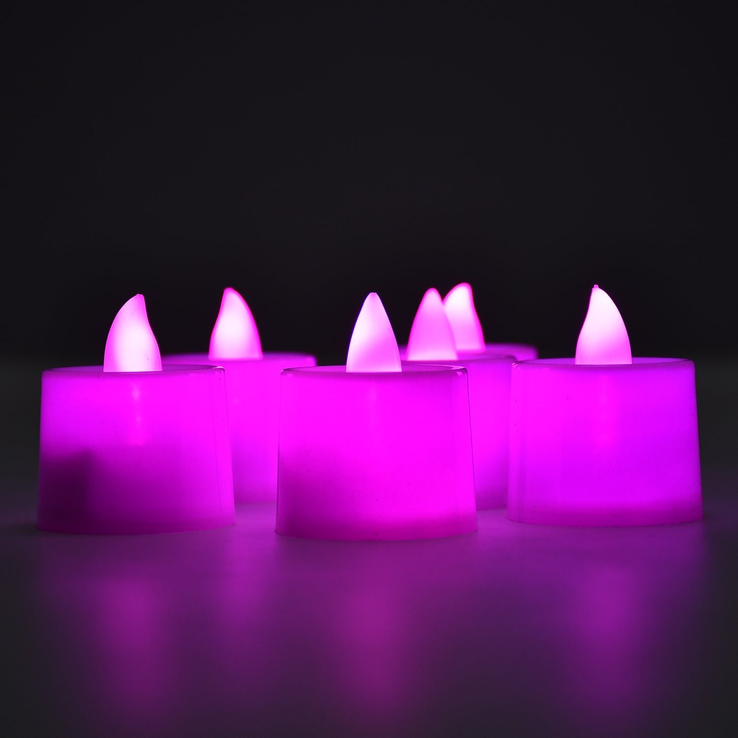 Pink Flameless LED Tealights Smokeless Decorative Candles LED Tea Light Pack of 24