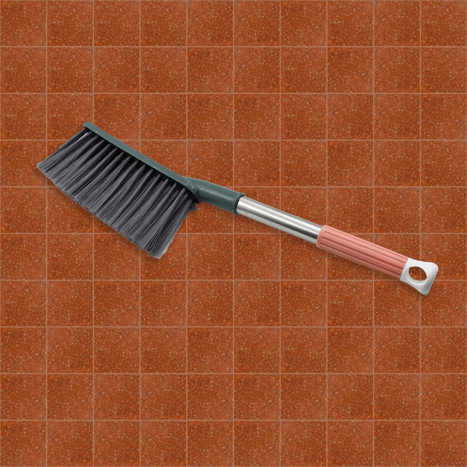 17 Inch Stainless Steel Sofa Cleaner Brush with Long Handle for Carpets &