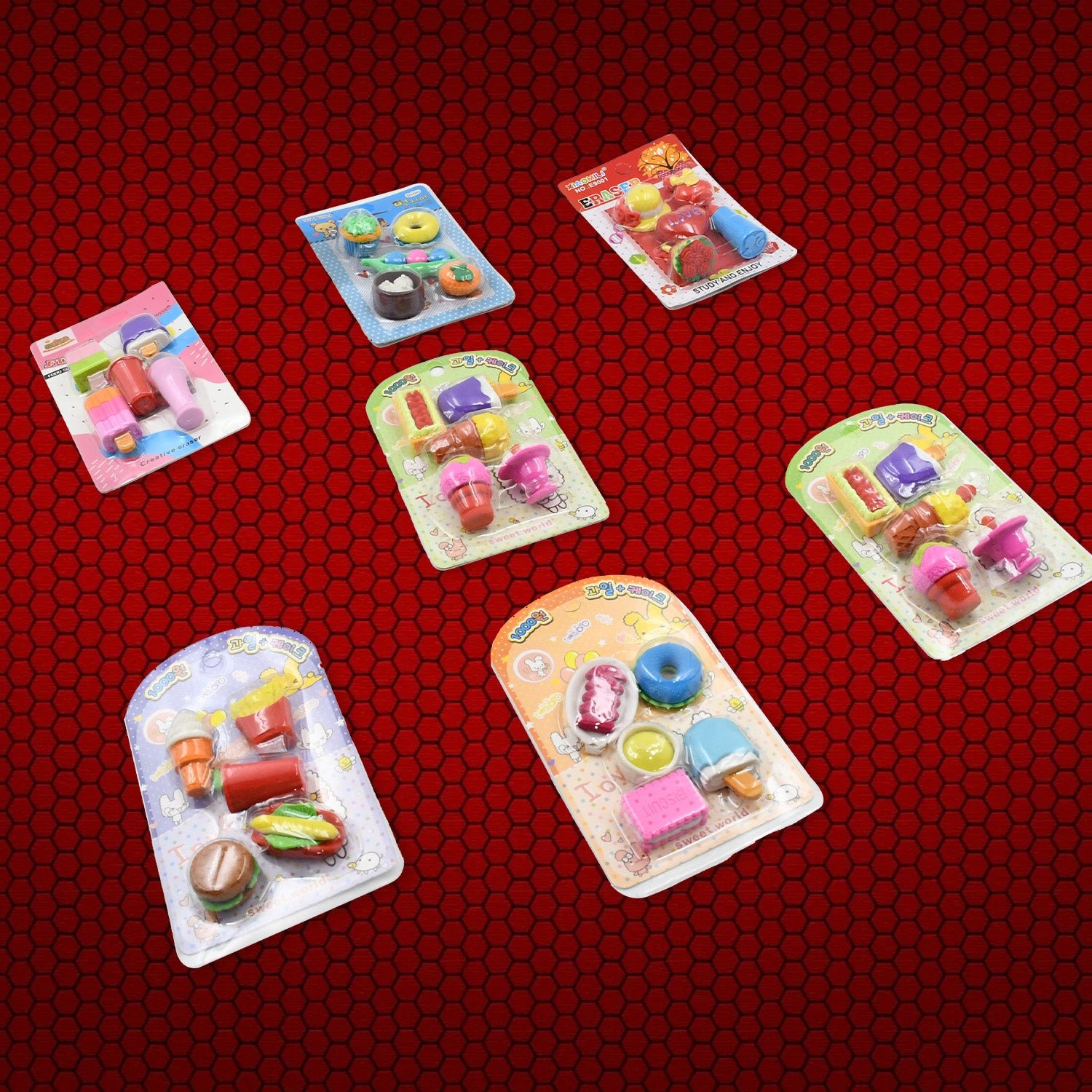 Mix Design Fancy Erasers Set (1 Set)