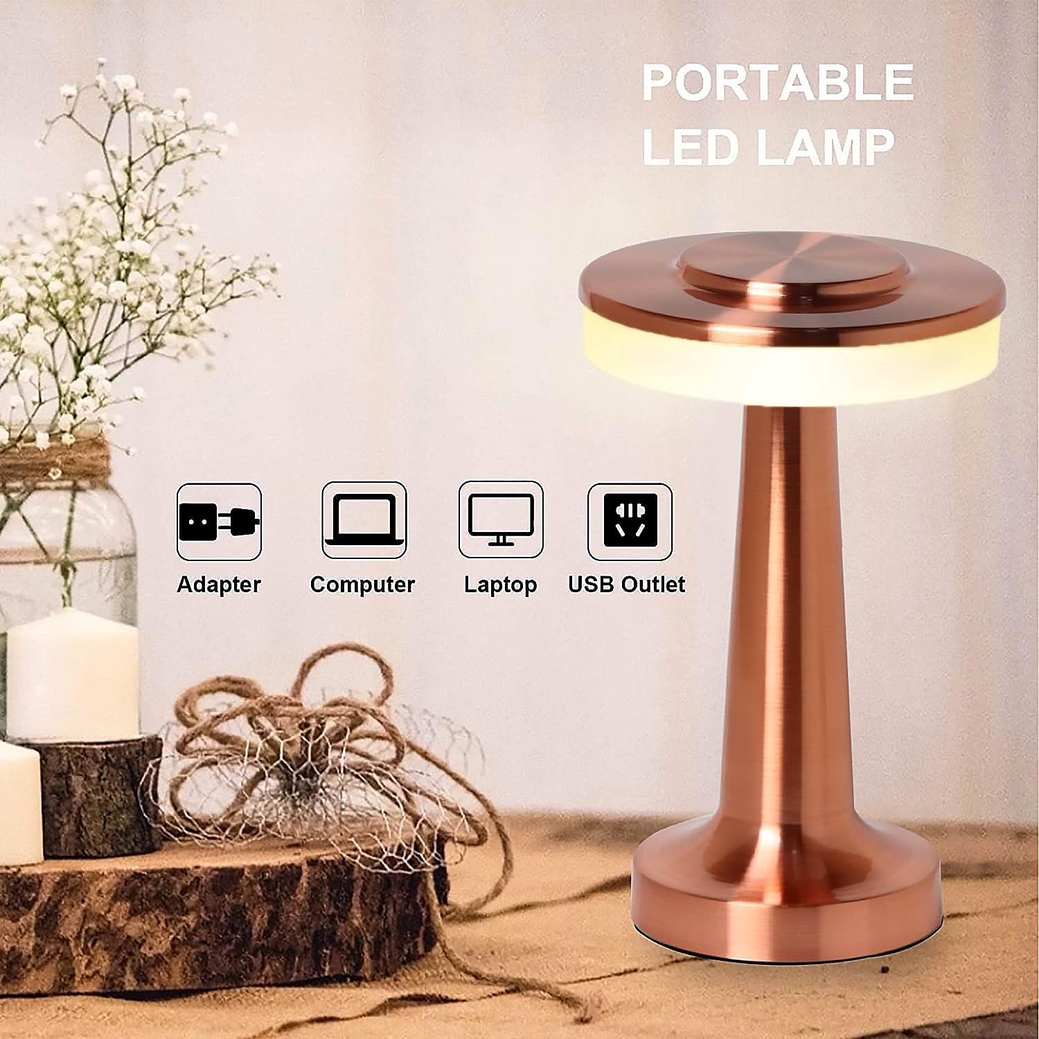 Touch LED Metal Desk Lamp (1 Pc)