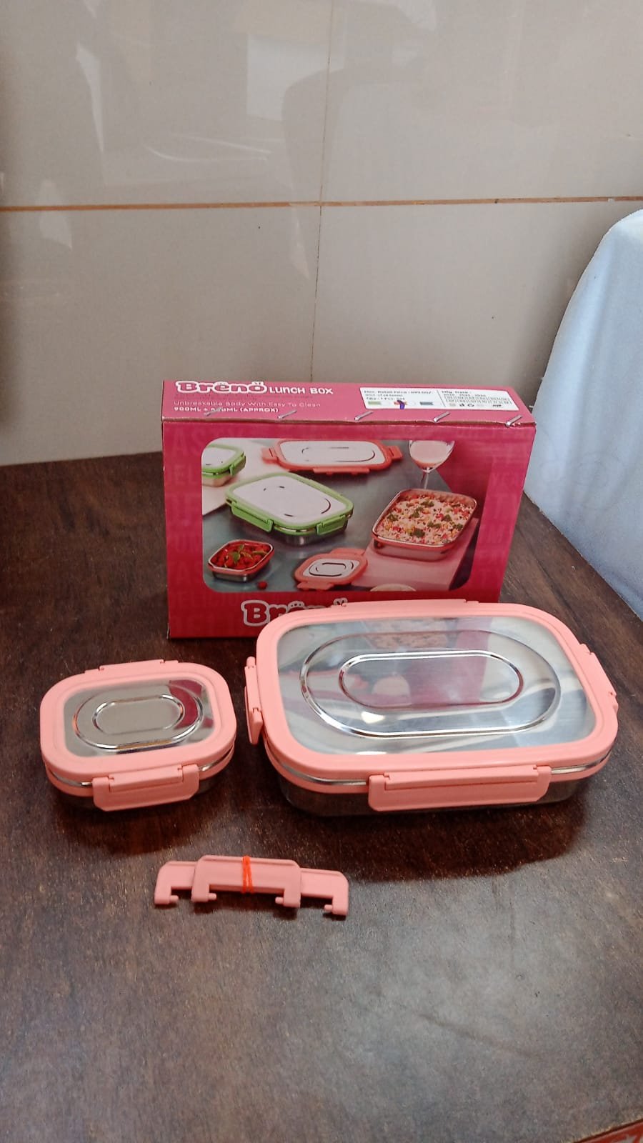 Stainless Steel Leak Proof Air Tight Lunch Boxes (900ML+200ML Approx / 2 Pc Set)