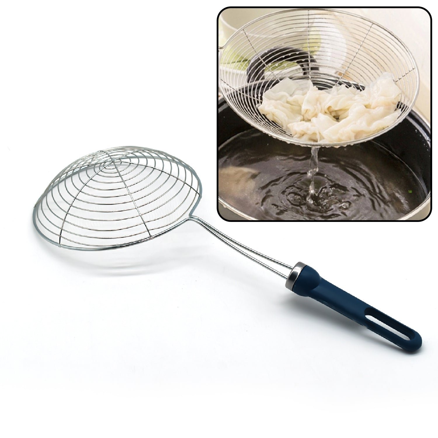 Round Stainless Steel Deep Fry  / Mesh Strainer