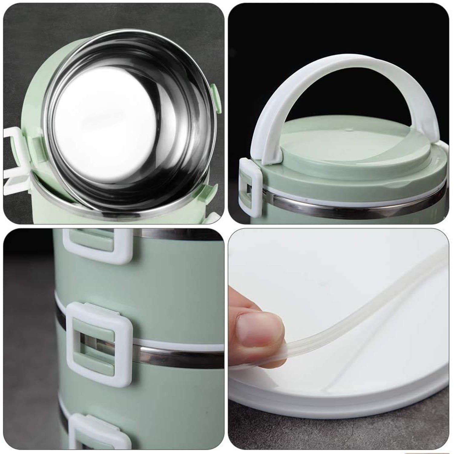 Multi Layer Stainless Steel Hot Lunch Box (2 Layer)