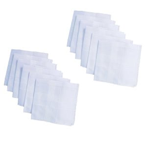 Men’s King Size Formal Handkerchiefs for Office Use – Pack of 12