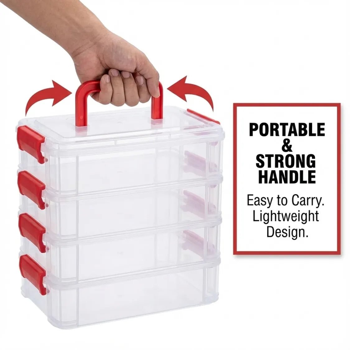 4-Layer Transparent Multipurpose Plastic Storage Box