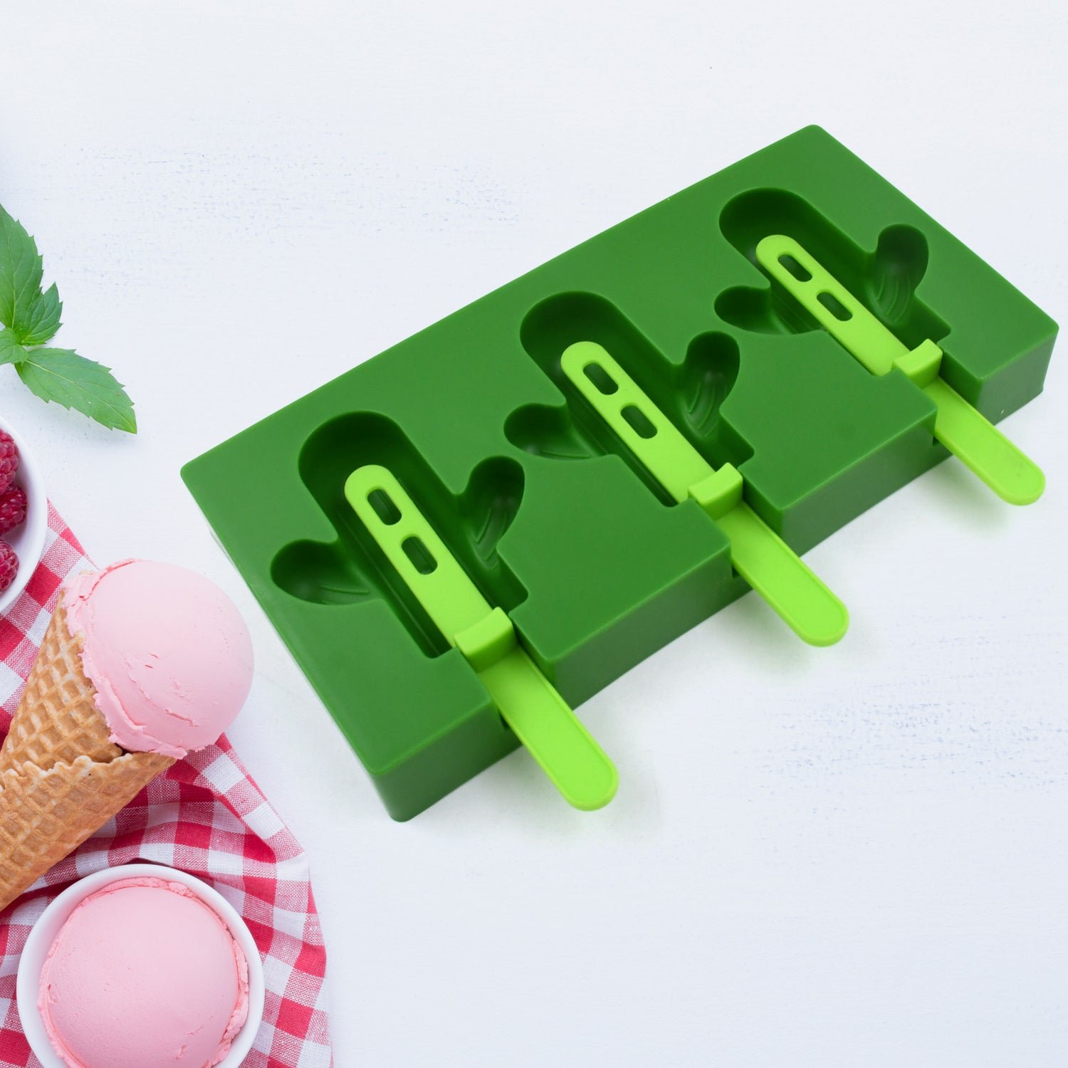 Cactus Shape Ice Cream Mould Homemade Ice Molds for DIY Summer Food Kitchen Tools 1 Pc
