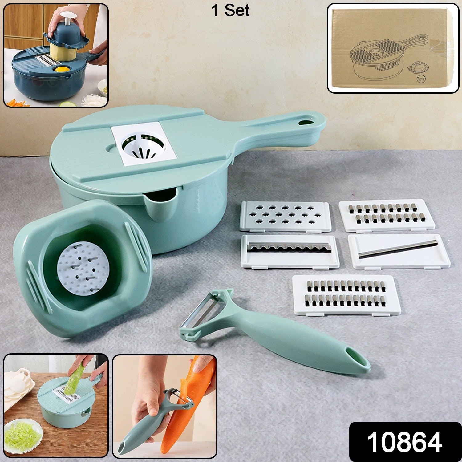 Multi-Function Vegetable Cutter & Grater Set