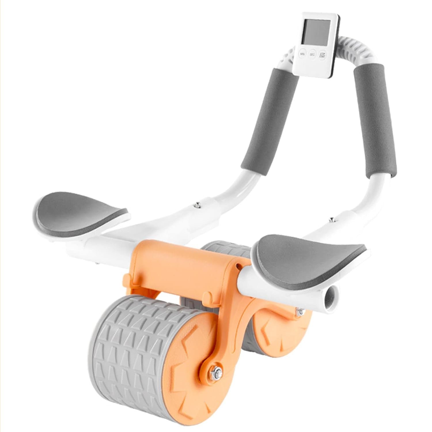 Automatic Rebound Ab Roller Wheel with Timer & Elbow Support for Fitness