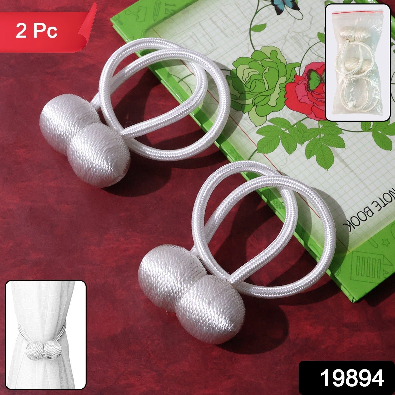 Magnetic Curtain Tiebacks - (2 Pc / Set)
