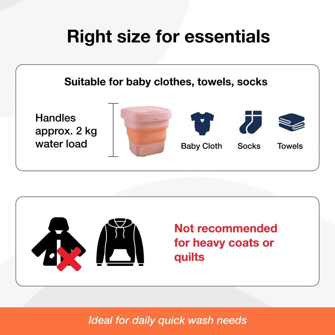 Portable Washing Machine, Foldable Washer and Dryer Combo (1 Set / Mix Color)