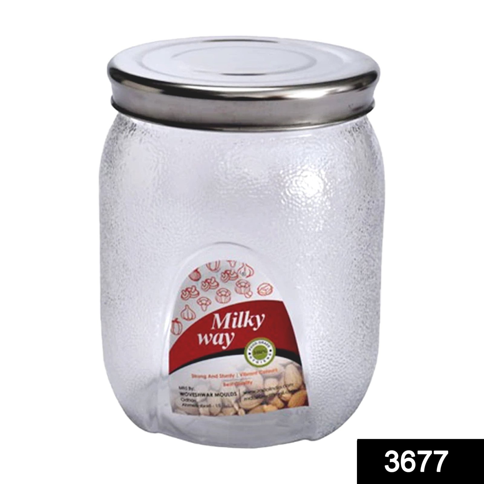 Plastic Mason Jar with Airtight lids (2000 ml)