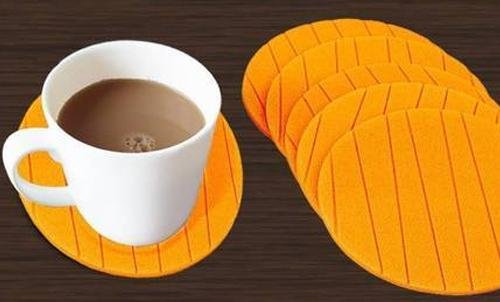 6 Pcs Round Silicone Cup Mats for Tea, Coffee, Mug & Wine – Home Use