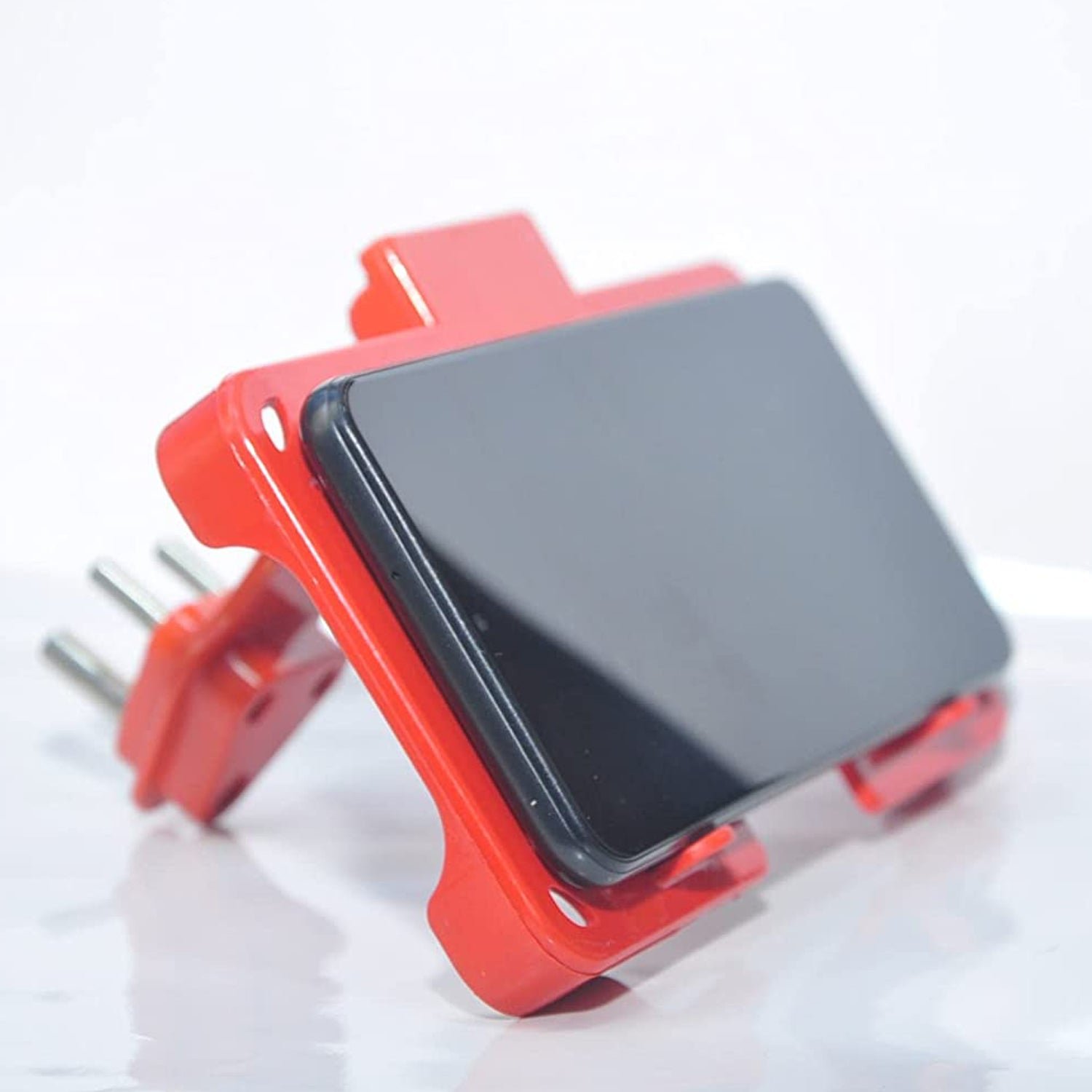 Multi-Purpose Wall Holder Stand for Mobile Charging (Red)