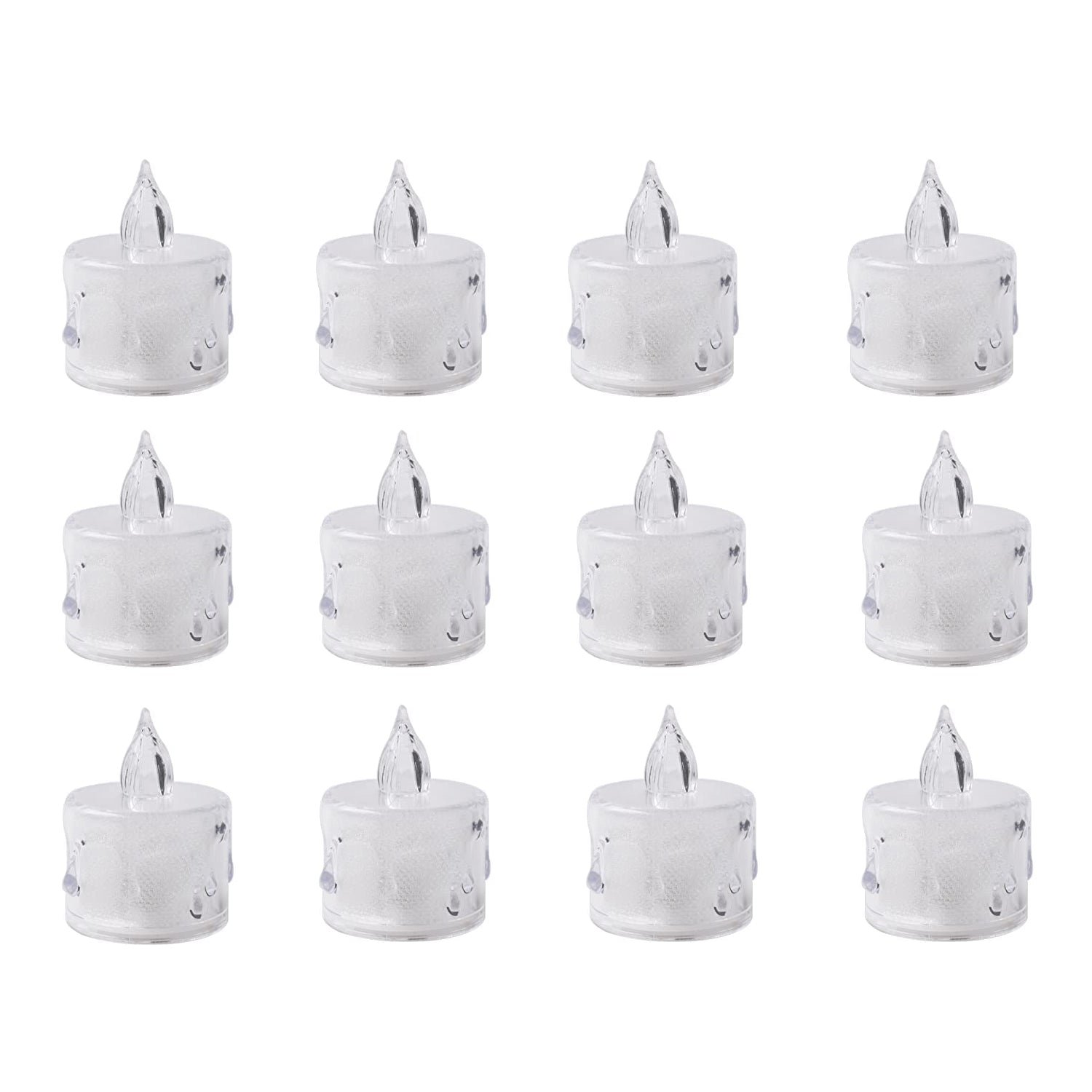 Flameless Acrylic LED Tealight Candles for Festival Decor (24 Pc)